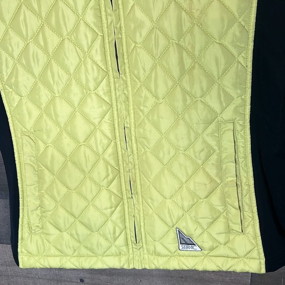 Neon Green and Black Serac Puff Vest - Picture 3 of 7